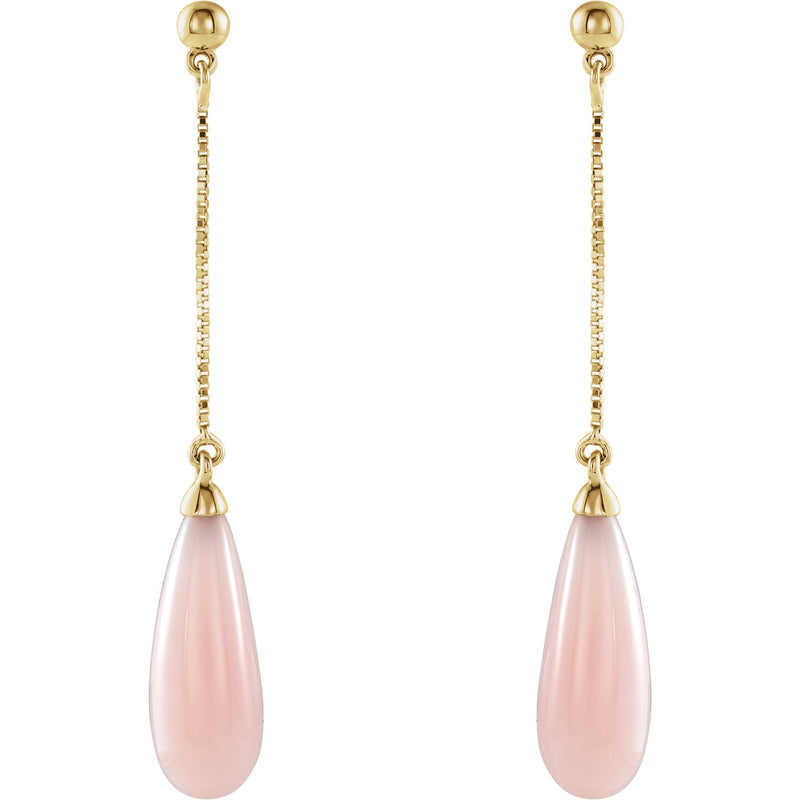 Charlotte Pink Opal Drop Earrings