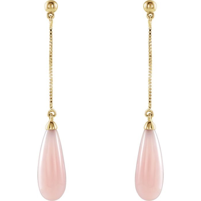 Charlotte Pink Opal Drop Earrings