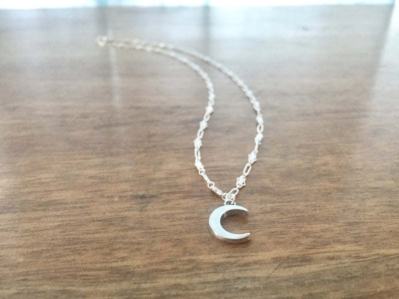 Vintage Silver Moon Necklace