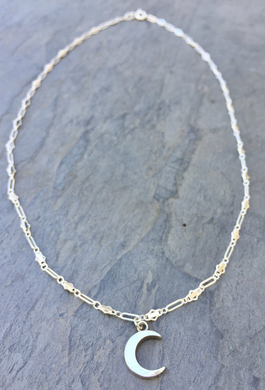 Vintage Silver Moon Necklace