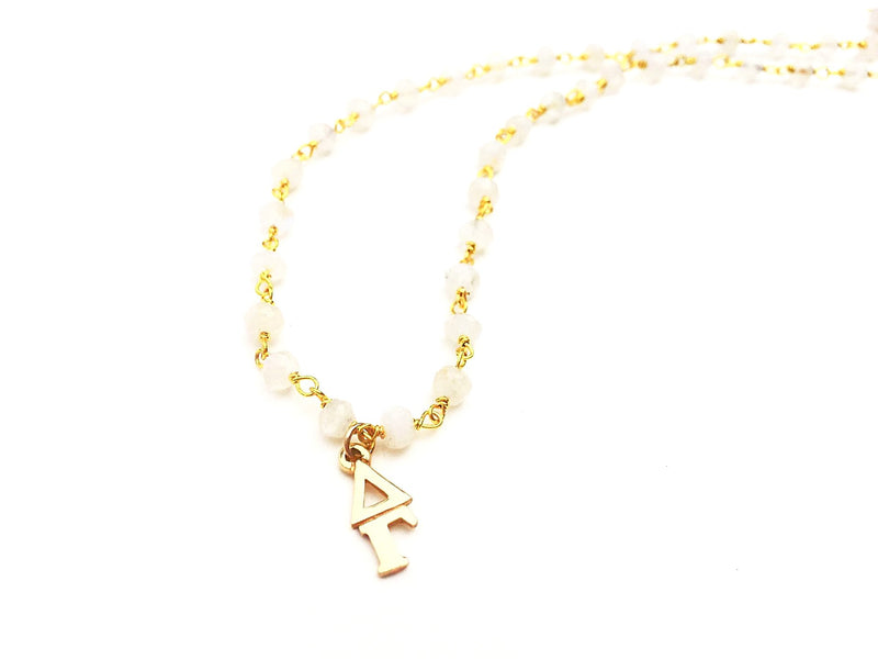 Vintage Delta Gamma Lavaliere Gemstone Necklace