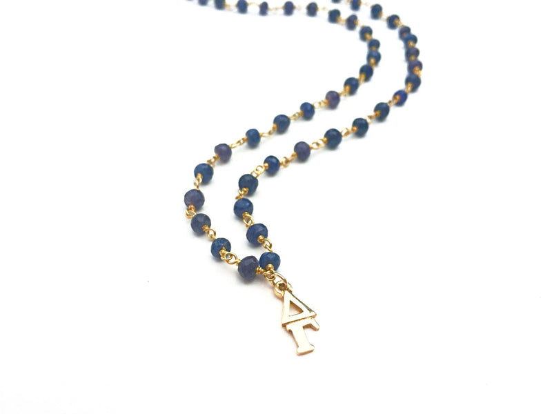 Vintage Delta Gamma Lavaliere Gemstone Necklace