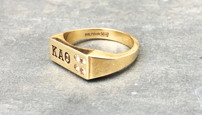 Vintage Kappa Alpha Theta 10k Gold Ring