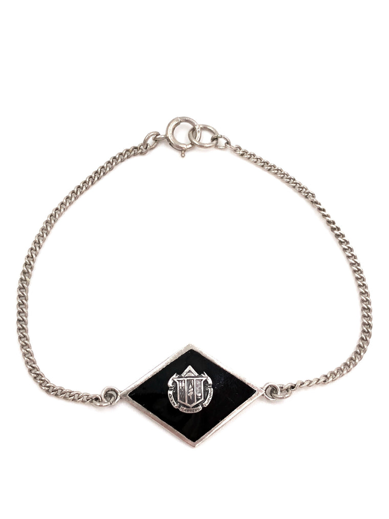 Vintage Delta Zeta Black Enamel Bracelet