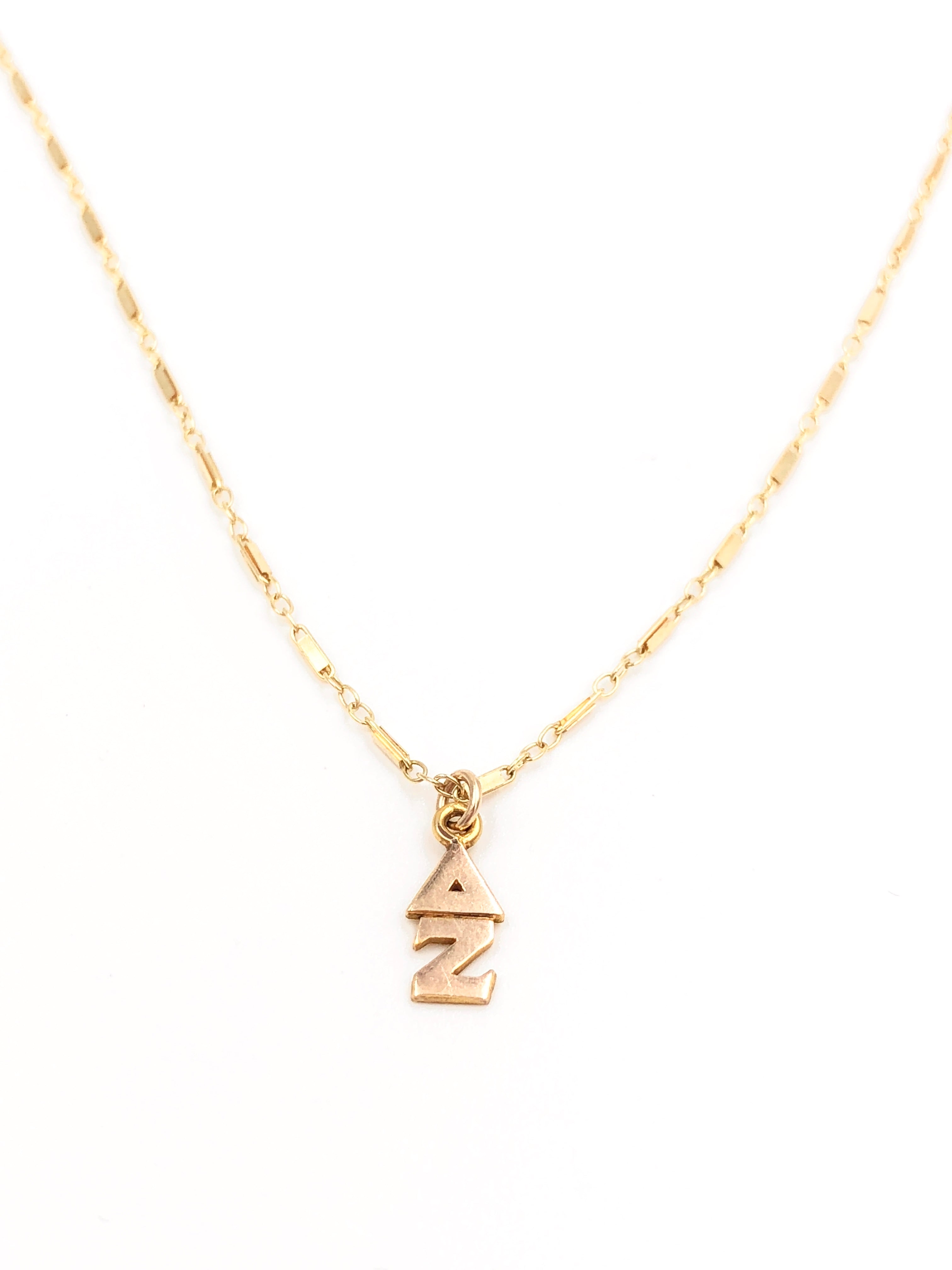 Vintage Delta Zeta Lavaliere Elizabeth Necklace