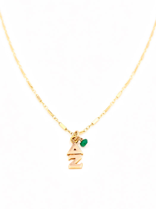 Vintage Delta Zeta Lavaliere Elizabeth Necklace