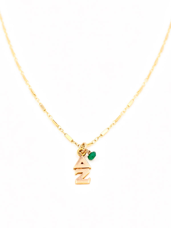 Vintage Delta Zeta Lavaliere Elizabeth Necklace