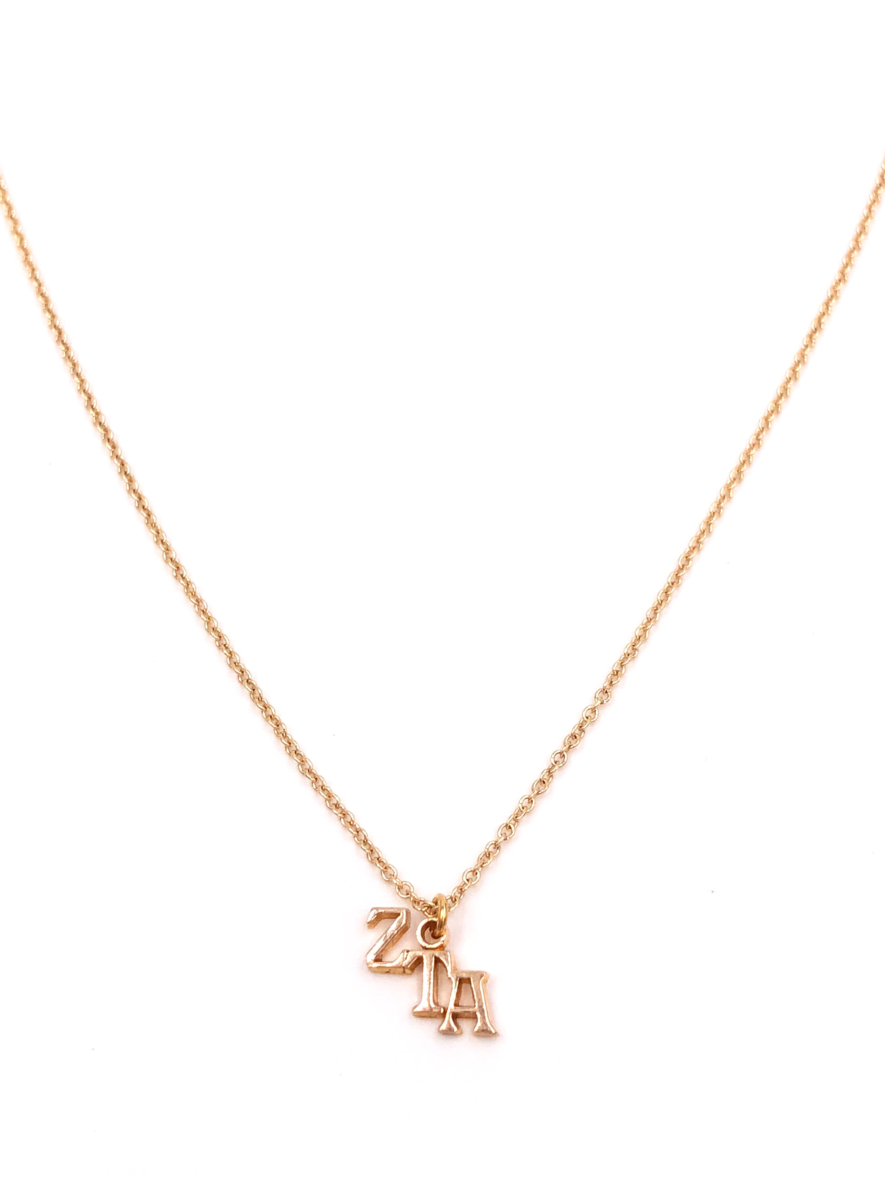Vintage Zeta Tau Alpha Lavaliere Ashley Necklace
