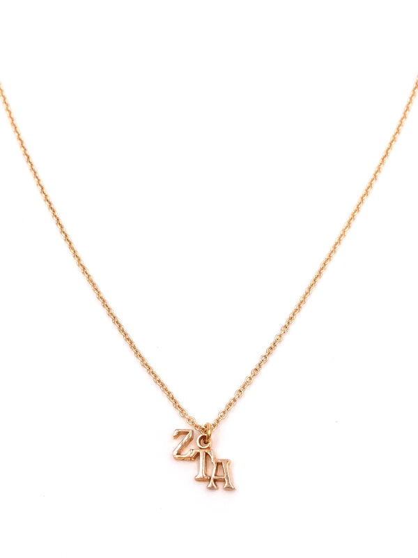 Vintage Zeta Tau Alpha Lavaliere Ashley Necklace