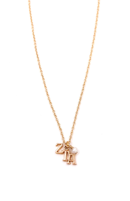 Vintage Zeta Tau Alpha Lavaliere Ashley Necklace