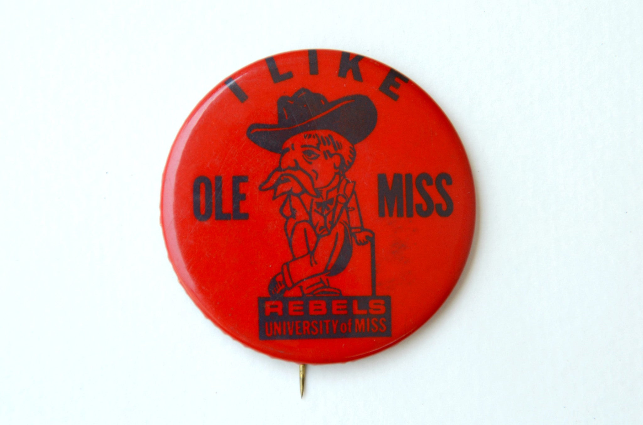 Vintage Collegiate Large 1960's Ole Miss Pin