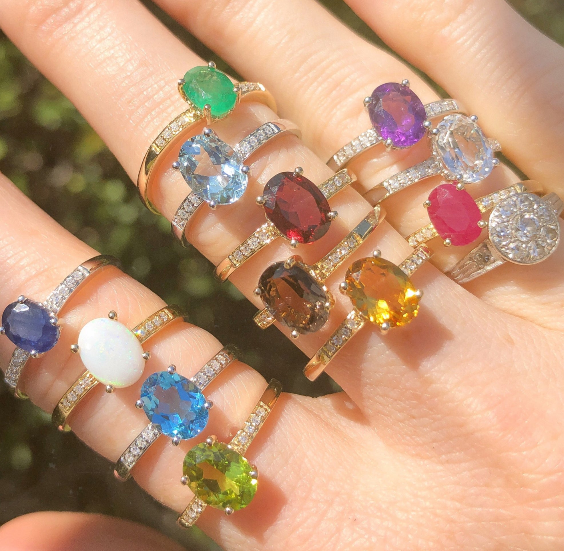 verkoopplan geur Ontmoedigen 14k Oval Opal and Diamonds October Birthstone Ring – Malick & Grace