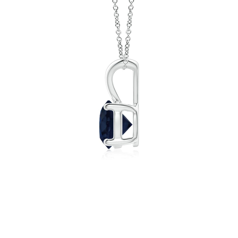 14k Gold and Sapphire September Birthstone Solitaire Necklace