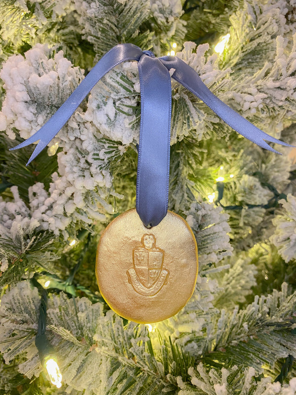 Delta Delta Delta Gold Medallion Ornament