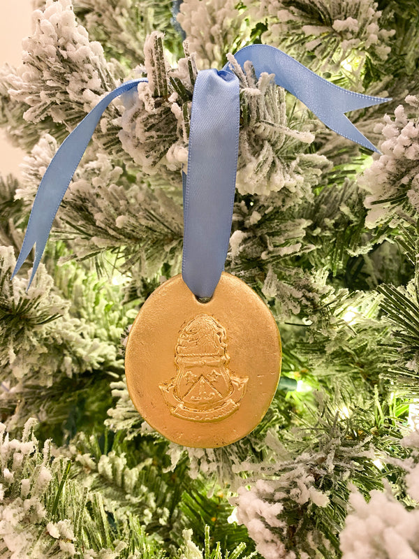 Alpha Delta Pi Gold Medallion Ornament