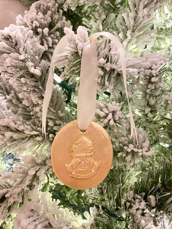 Alpha Delta Pi Gold Medallion Ornament