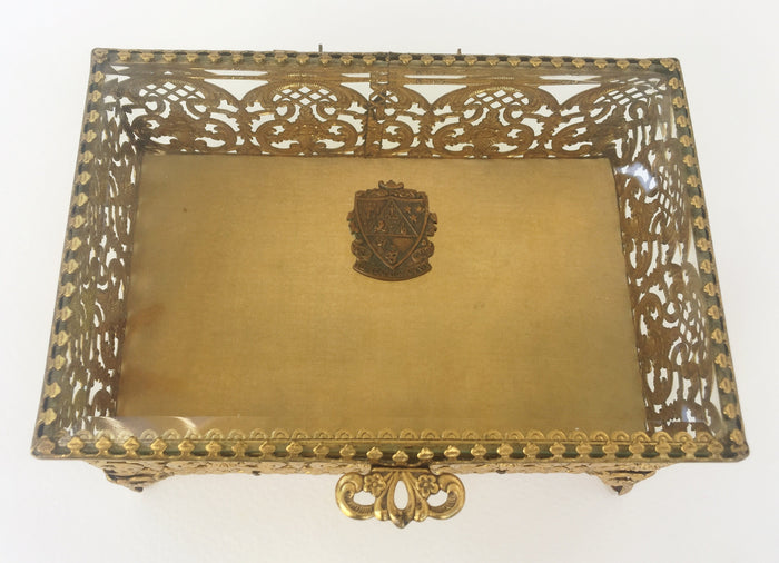 Vintage Kappa Delta Filigree Vanity Box