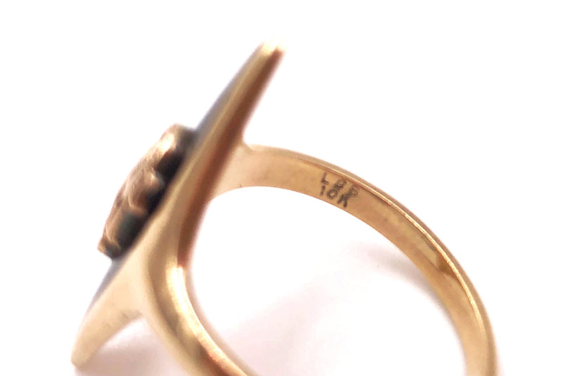 Vintage Delta Delta Delta 10k Yellow Gold Marquise Ring