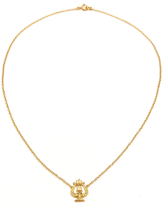 Vintage Alpha Chi Omega Lyre Necklace