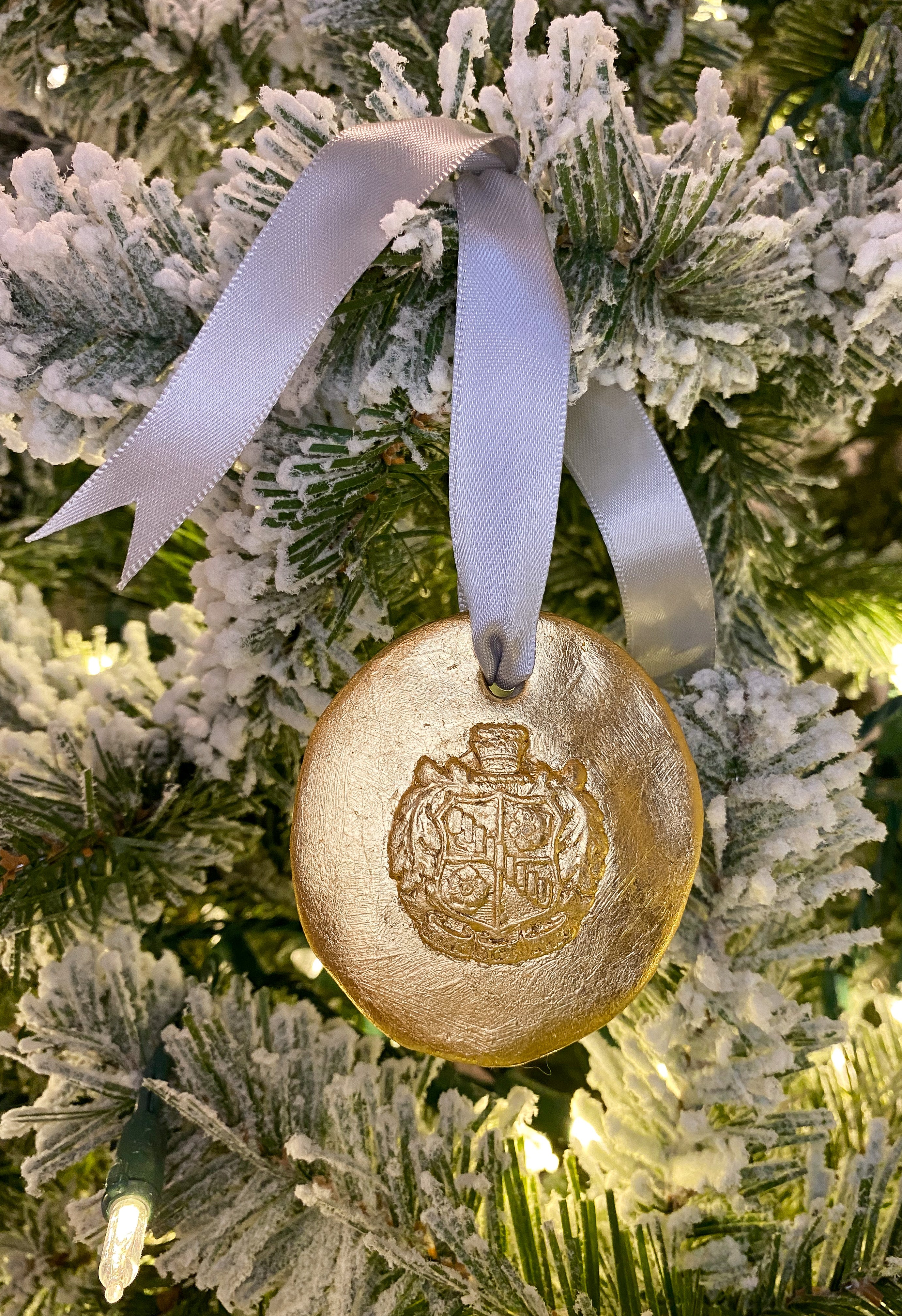 Zeta Tau Alpha Gold Medallion Ornament