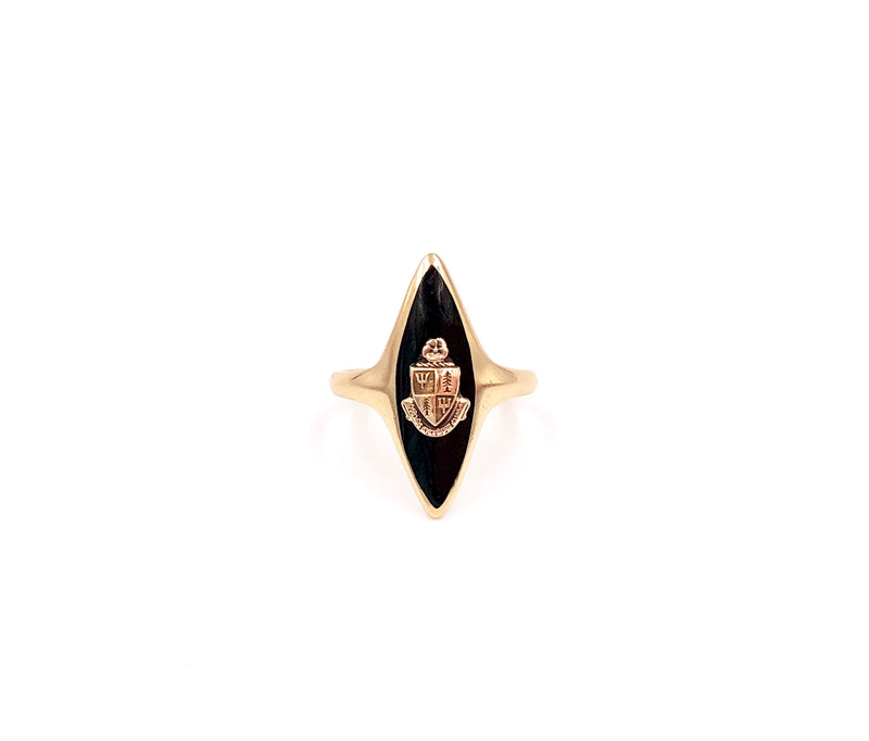 Vintage Delta Delta Delta 10k Yellow Gold Marquise Ring
