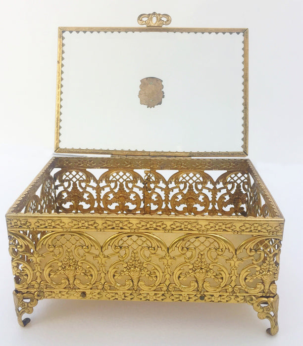 Vintage Kappa Delta Filigree Vanity Box