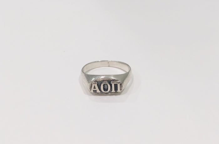 Vintage Alpha Omicron Pi Signet Ring