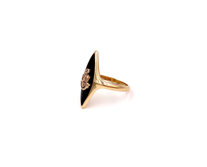Vintage Delta Delta Delta 10k Yellow Gold Marquise Ring